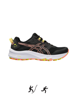 Women's shoes ASICS TRABUCO TERRA 2 Black/Sun coral